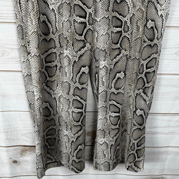 Michael Kors Snake Print Wide Leg Pull On Pants Size XL - Picture 3 of 7